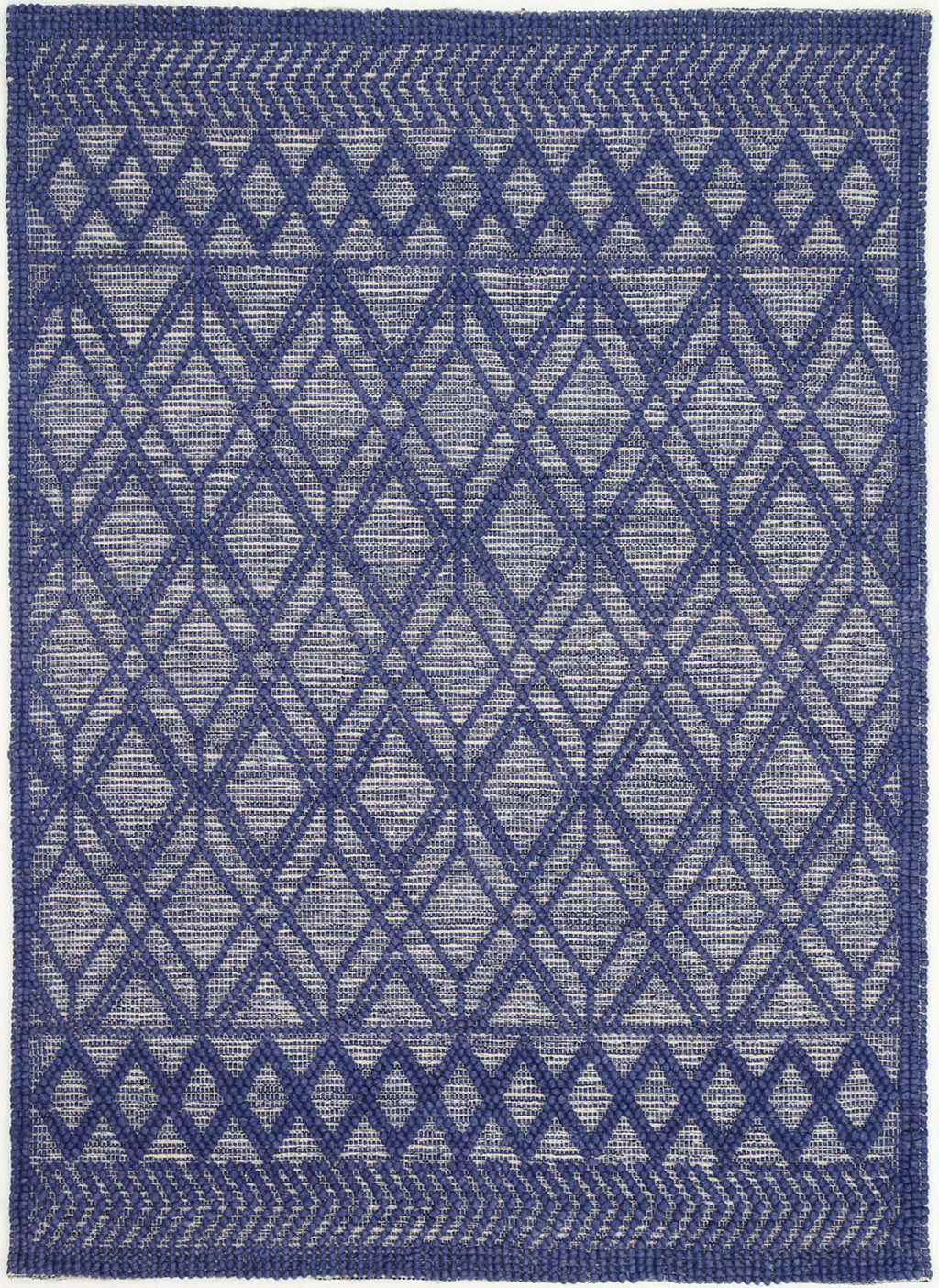 Himalaya Tribal Blue Wool Rug - 700 BLUE – view 2
