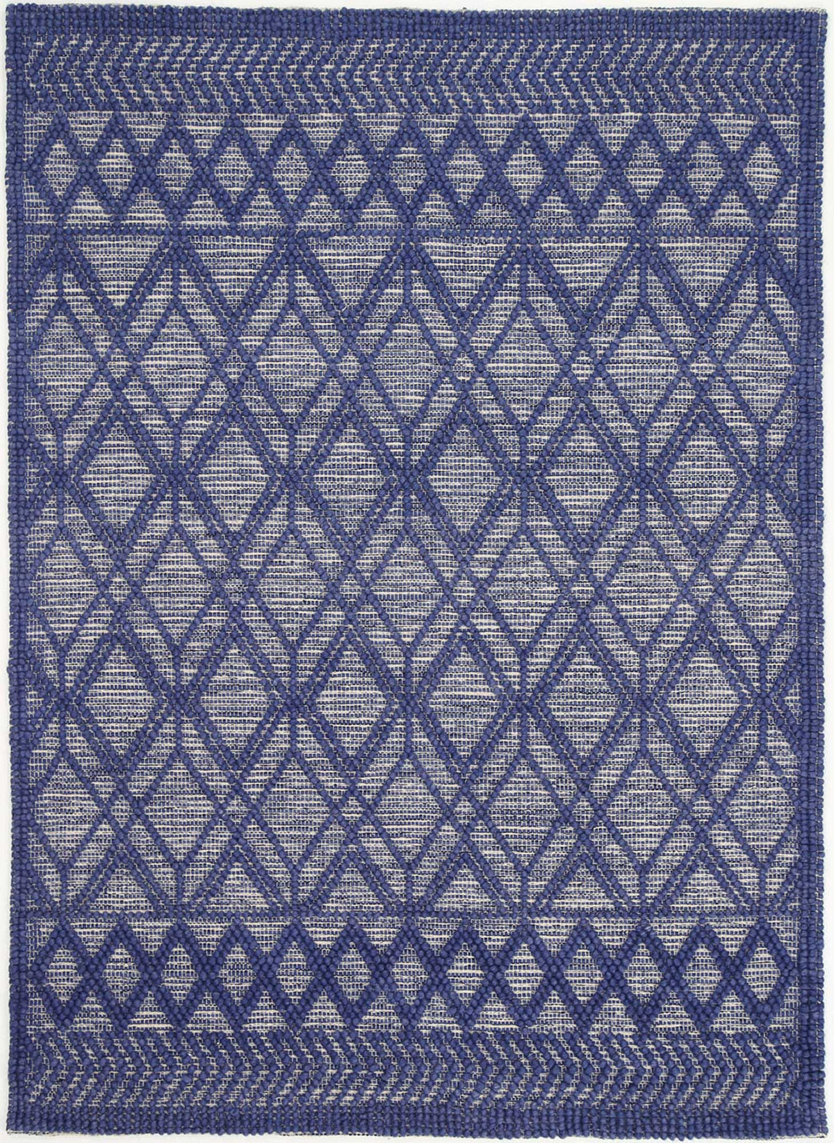 Himalaya Tribal Blue Wool Rug - 700 BLUE – view 2