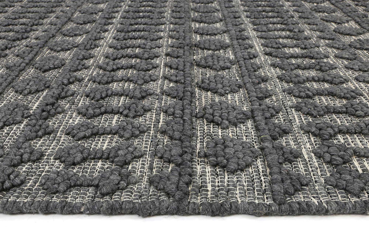 Himalaya Fine Tribal Grey Wool Rug - 900 GREY – view 7