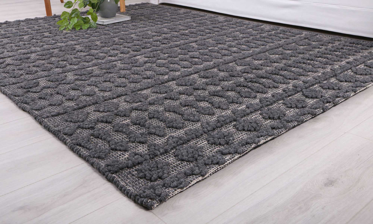 Himalaya Fine Tribal Grey Wool Rug - 900 GREY – view 4