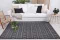 Himalaya Fine Tribal Grey Wool Rug - 900 GREY styled with furniture