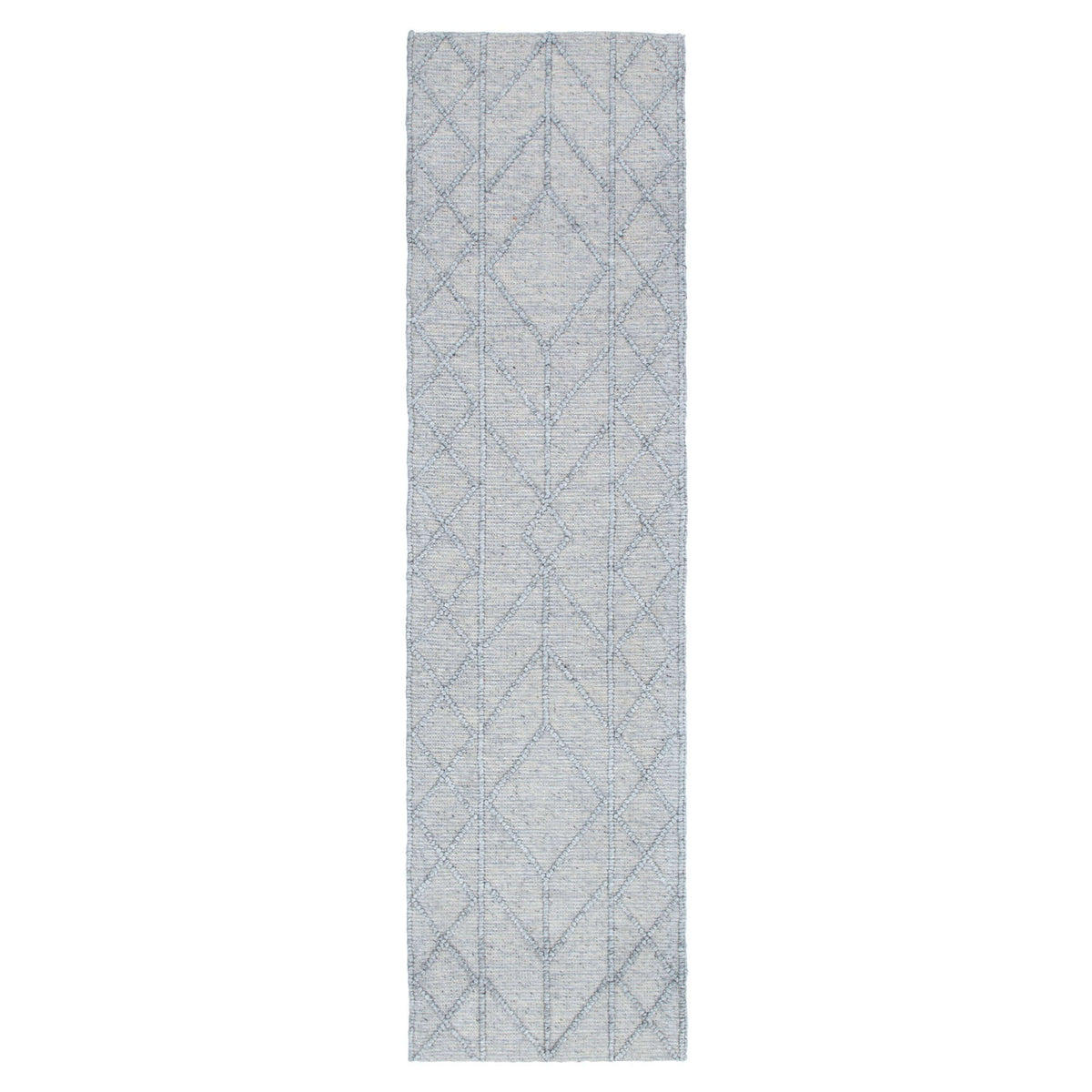 Himalaya Interweave Tribal Grey wool blend runner rug