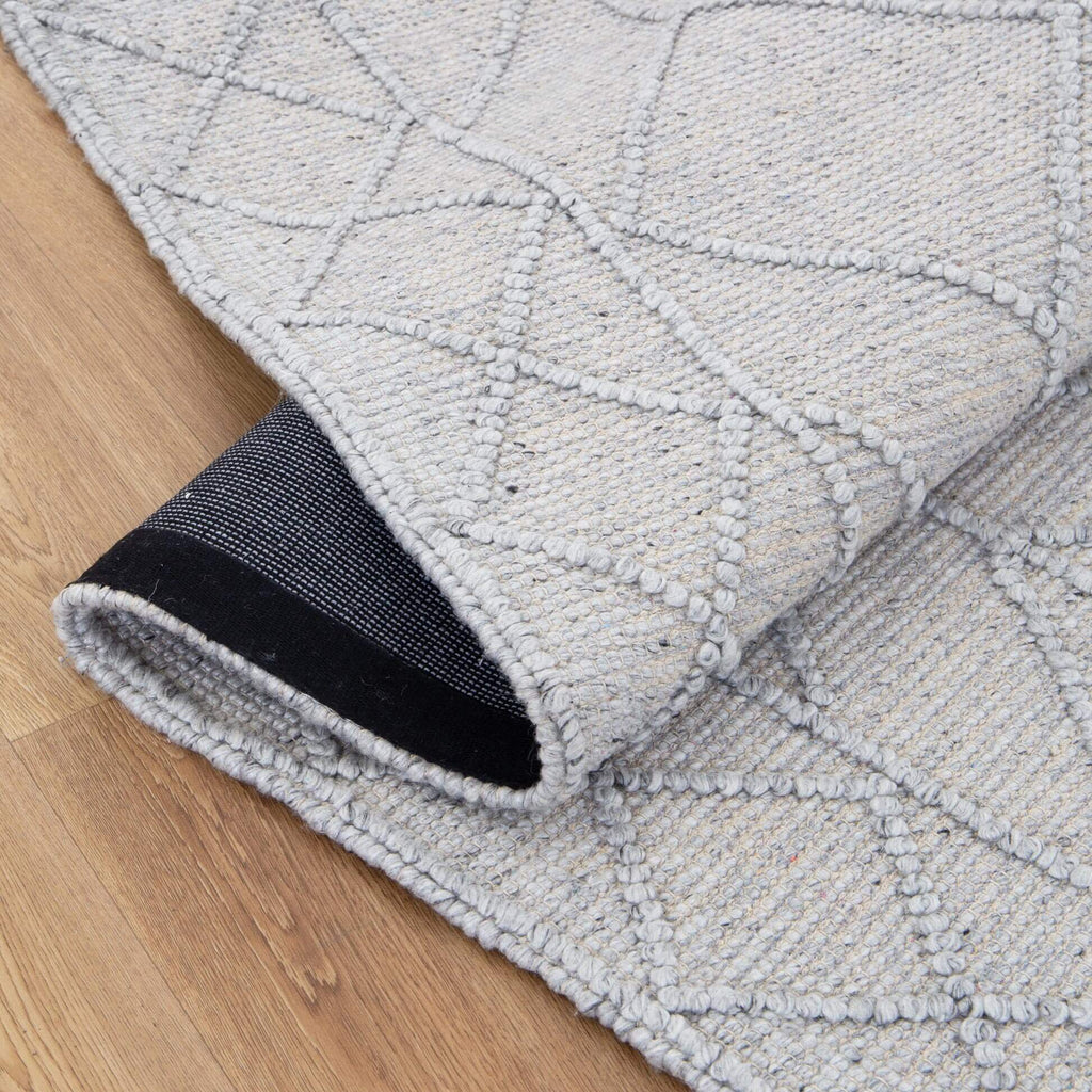 Himalaya Interweave Tribal Grey Wool Blend Runner detail