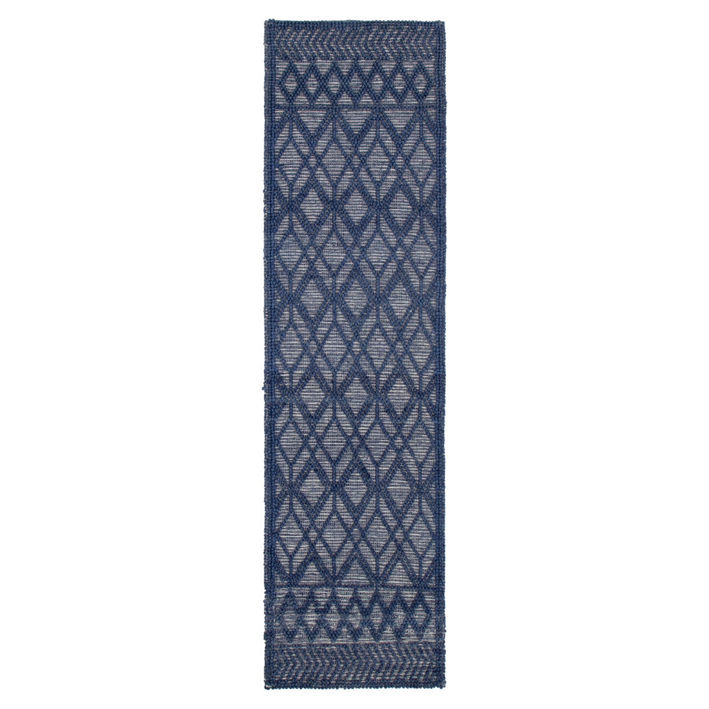 Himalaya Tribal Blue Wool Rug - 700 BLUE – view 10