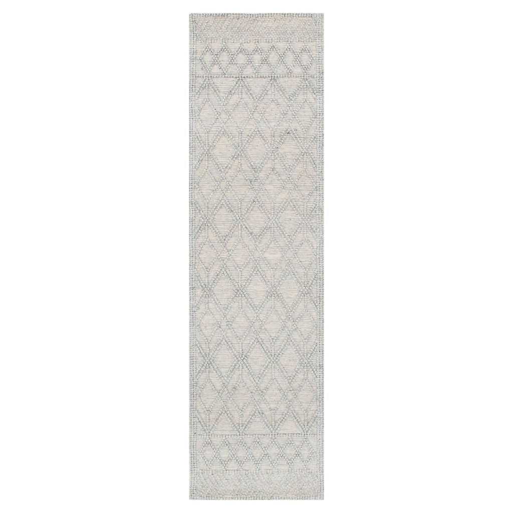 Himalaya Cobblestone Tribal Grey wool blend runner rug