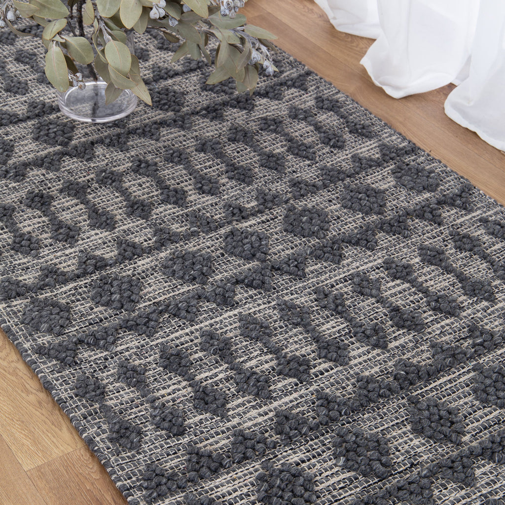 Himalaya Fine Tribal Grey Wool Rug - 900 GREY – view 11