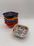 Handmade Turkish Ceramic Apple-Shaped Bowls – Colorful Snack & Dip Dishes (Set of 6)