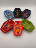 Handmade Turkish Ceramic Hexagon Bowls – Colorful Snack & Serving Dishes (Set of 6)