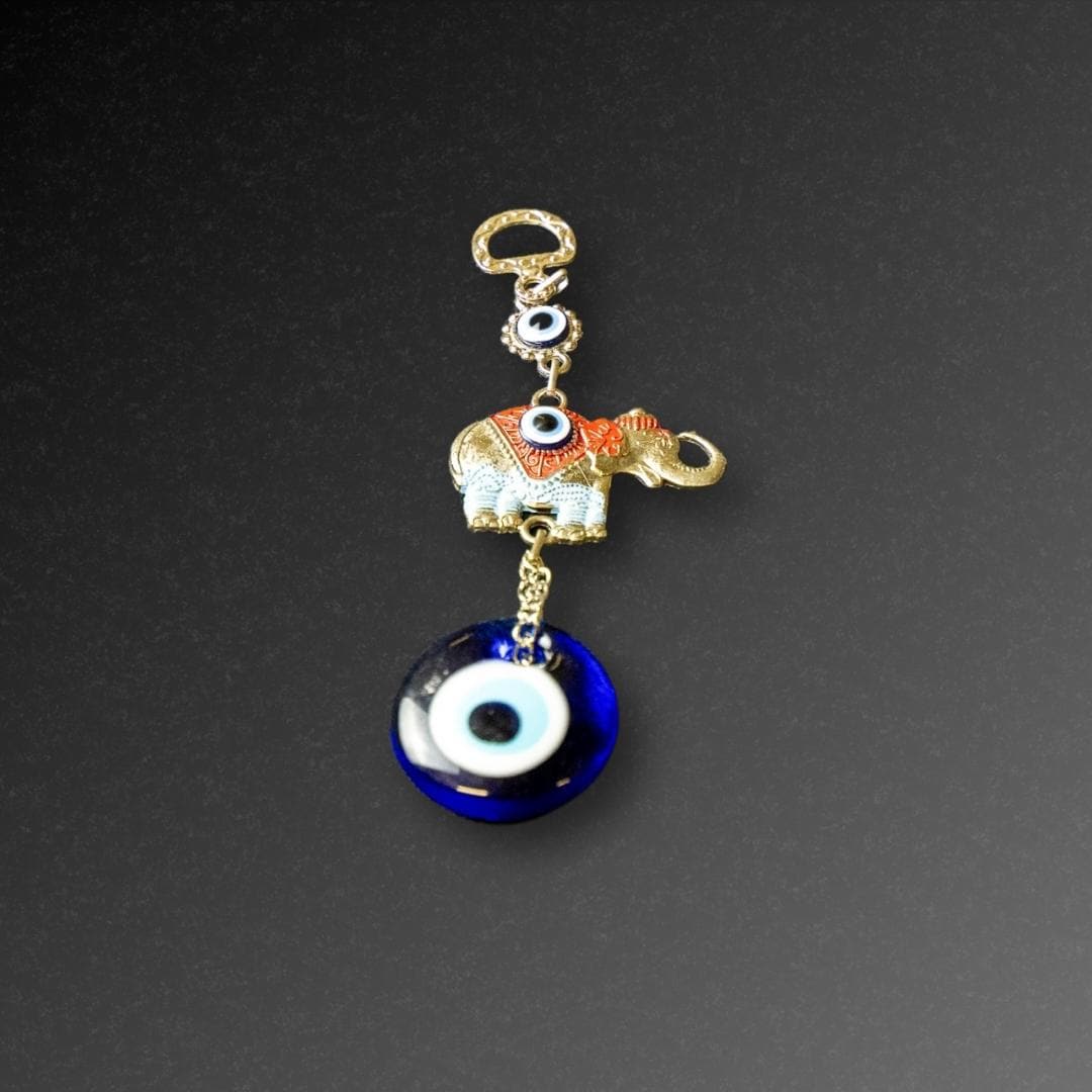 Hanging Evil Eye with Elephant