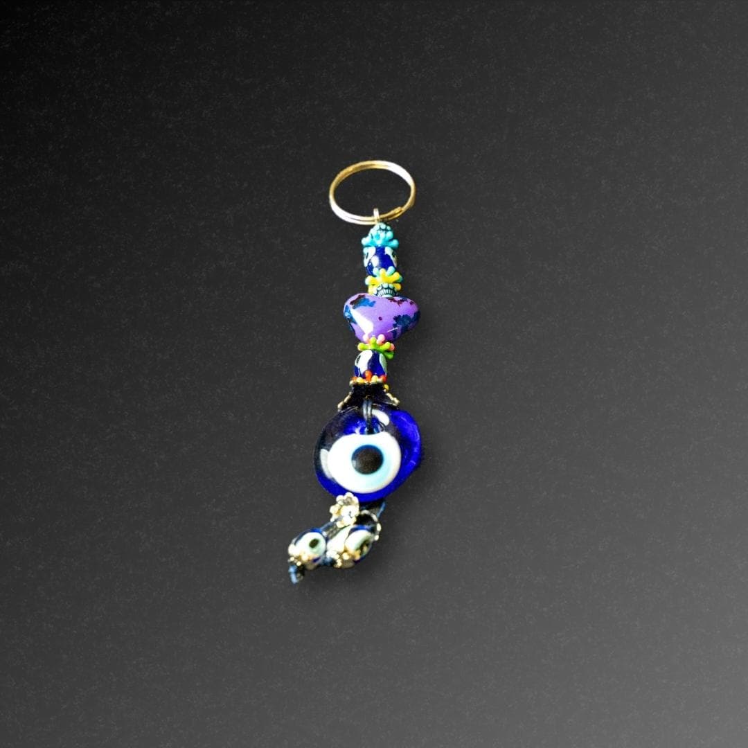 Heart Evil Eye Keyring