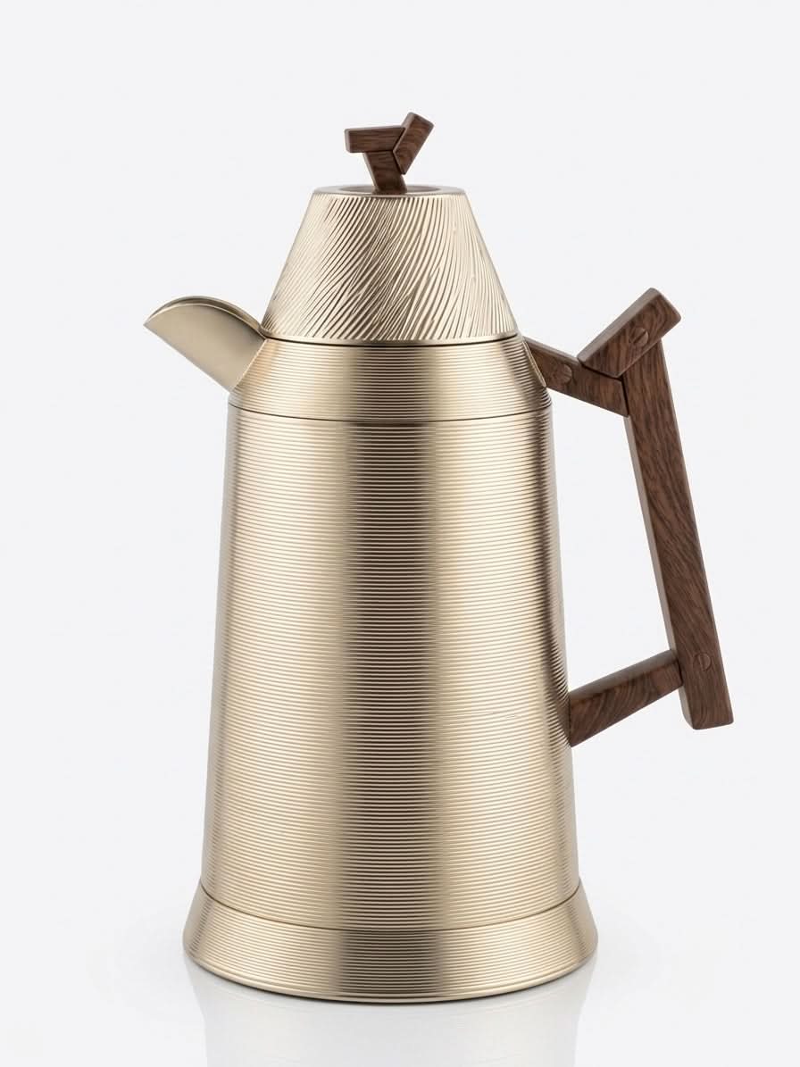 Premium Textured Silver Thermal Carafe | Luxury Insulated Thermos