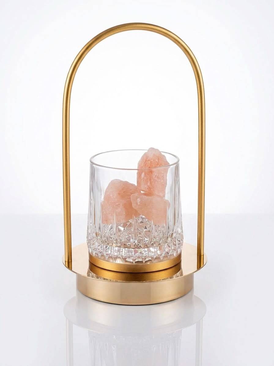 Premium Himalayan Salt Crystal Bedside Lamp | Rechargeable LED Touch Light