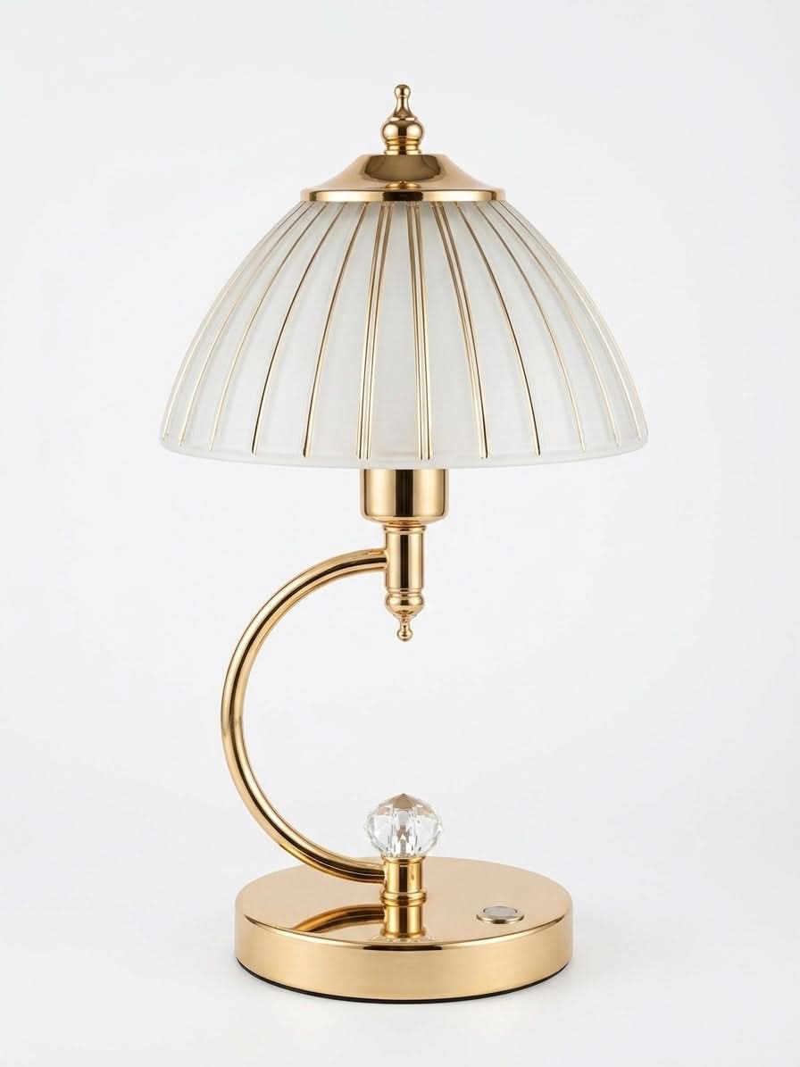 Elegant Gold Cordless Bedside Lamp | Rechargeable Touch Table Lamp