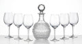 Moon Drunk 7-Piece Crystal Decanter and Wine Glass Set