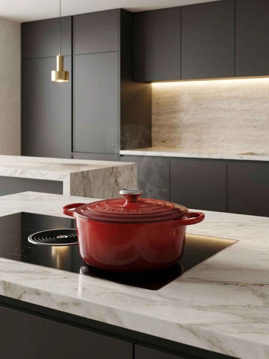 Le Creuset Signature Enamelled Cast Iron Round Dutch Oven (Iron Pot) - 26cm / 5.5 qt - Cerise Red
