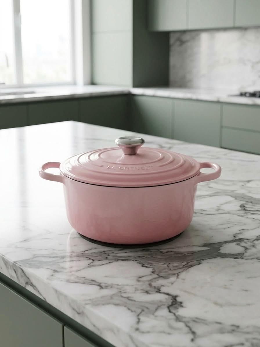 Le Creuset 26cm Enameled Cast Iron Pot – Shell Pink