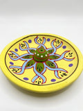Yellow Floral Incense Stick Holder – 12.5cm Round