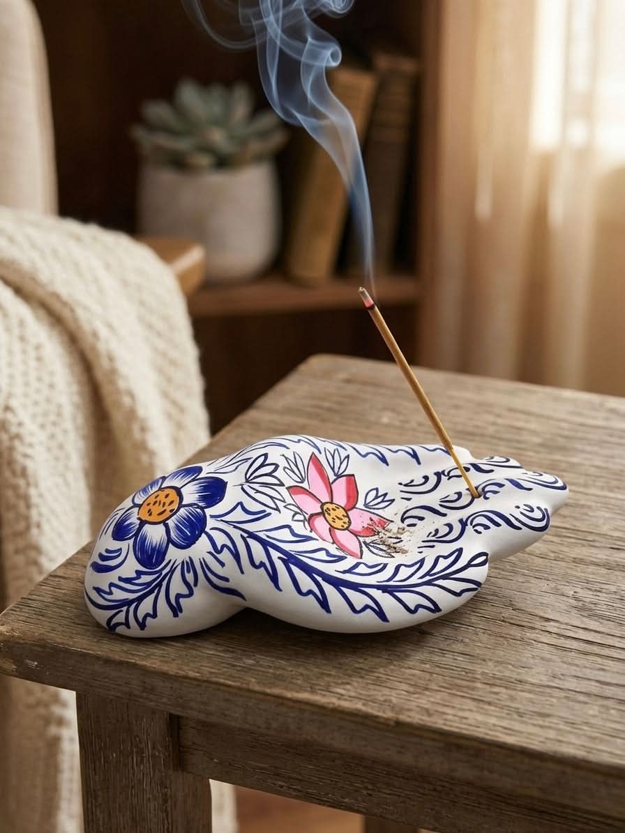 Floral Incense Stick Holder 17cm
