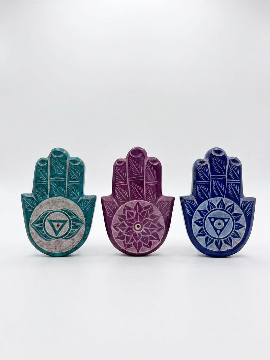 Hamsa Hand Incense Stick Holder 8x6cm