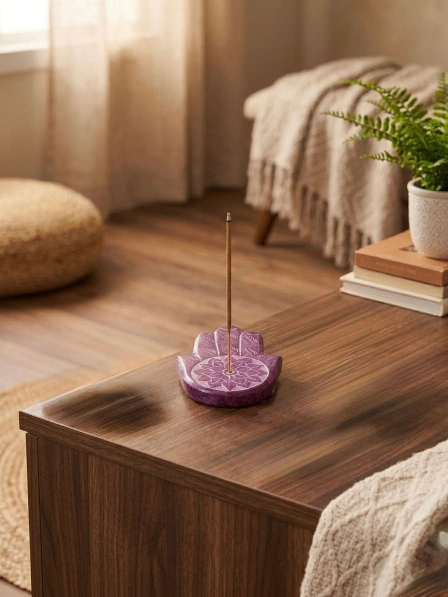 Hamsa Hand Incense Stick Holder 8x6cm