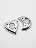 Silver Heart & Moon Incense Holder 4.5x3.5cm