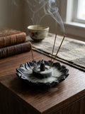 Black Lotus Incense Stick & Cone Holder 10cm