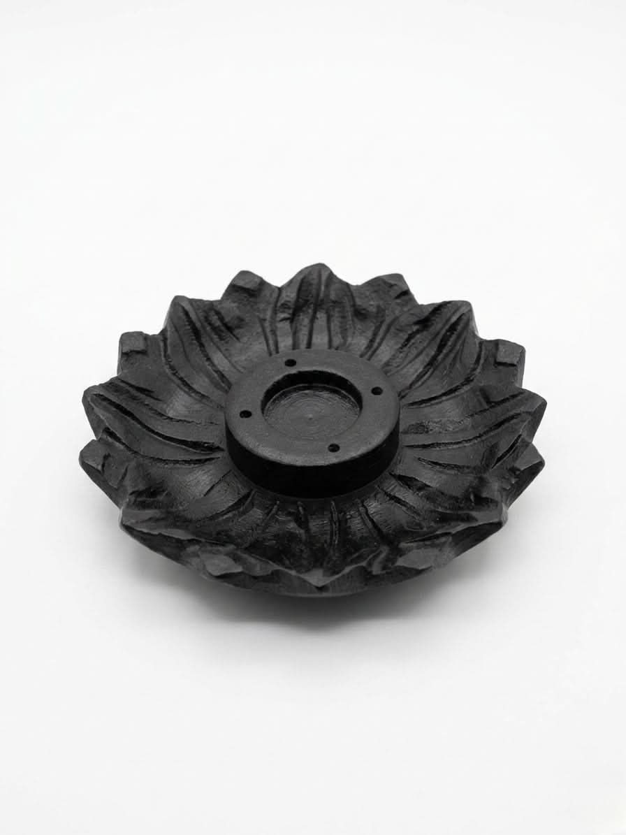 Black Lotus Incense Stick & Cone Holder 10cm