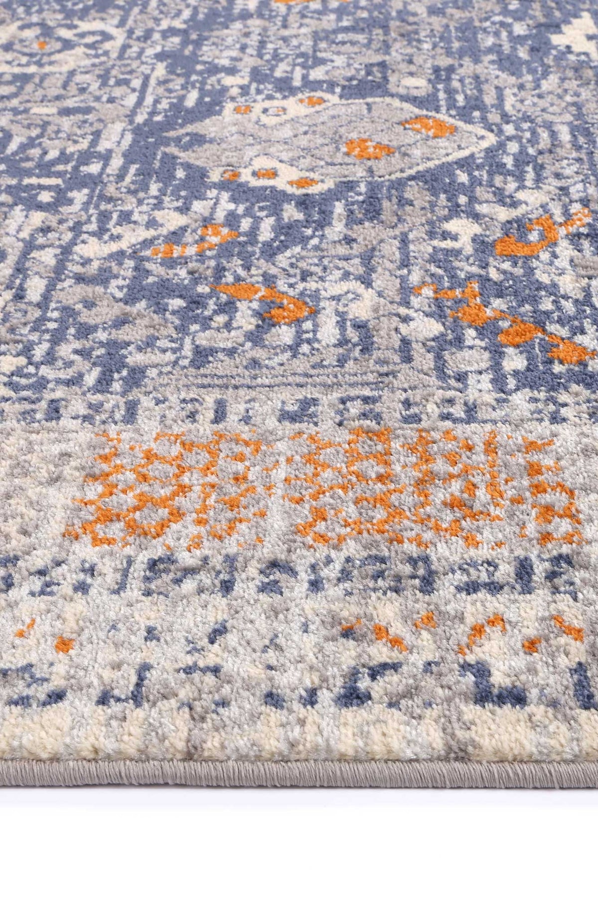 Inca Santiago Blue & Cream Contemporary Rug - INCA04 – view 2