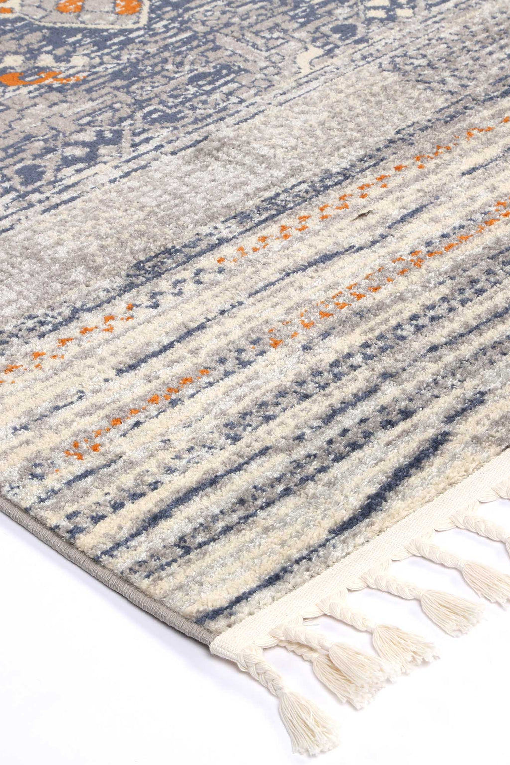 Inca Santiago Blue & Cream Contemporary Rug - INCA04 – view 3