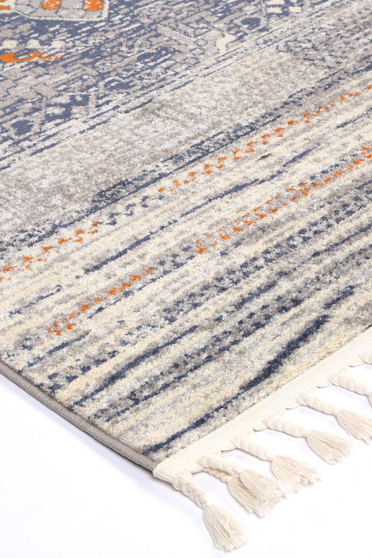 Inca Santiago Blue & Cream Contemporary Rug - INCA04 – view 3