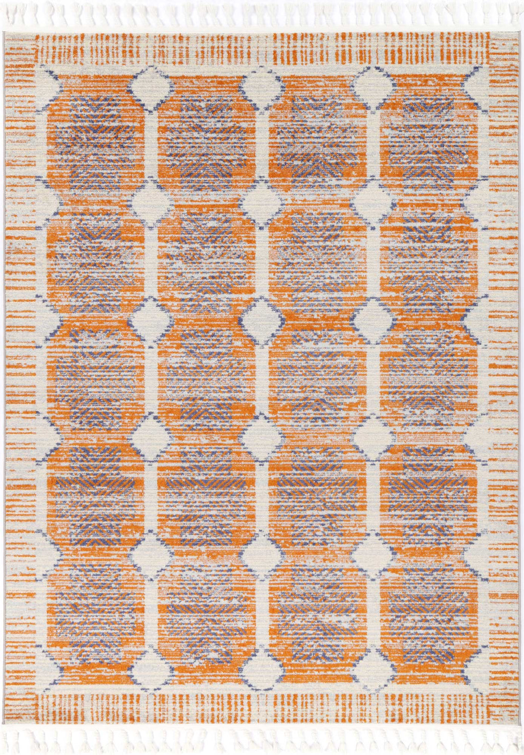 Inca Nasca Rust Contemporary Rug - INCA08 styled with furniture