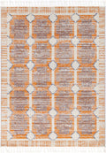 Inca Nasca Rust Contemporary Rug - INCA08 styled with furniture