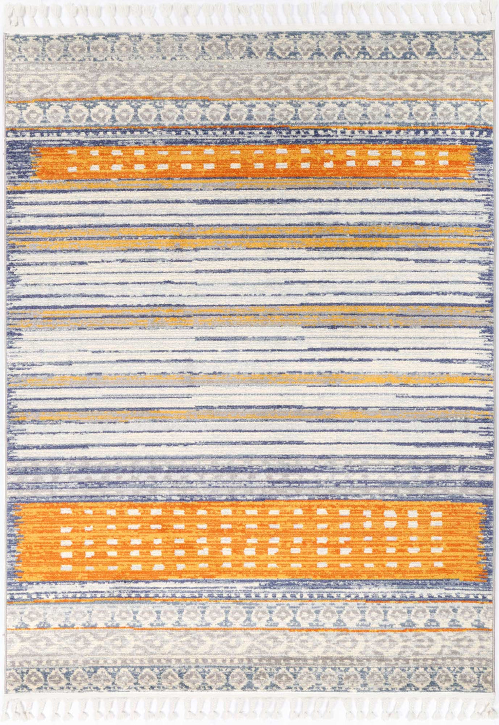 Inca Chuqito Orange Contemporary Rug - INCA11 full product view