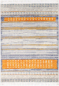 Inca Chuqito Orange Contemporary Rug - INCA11 full product view