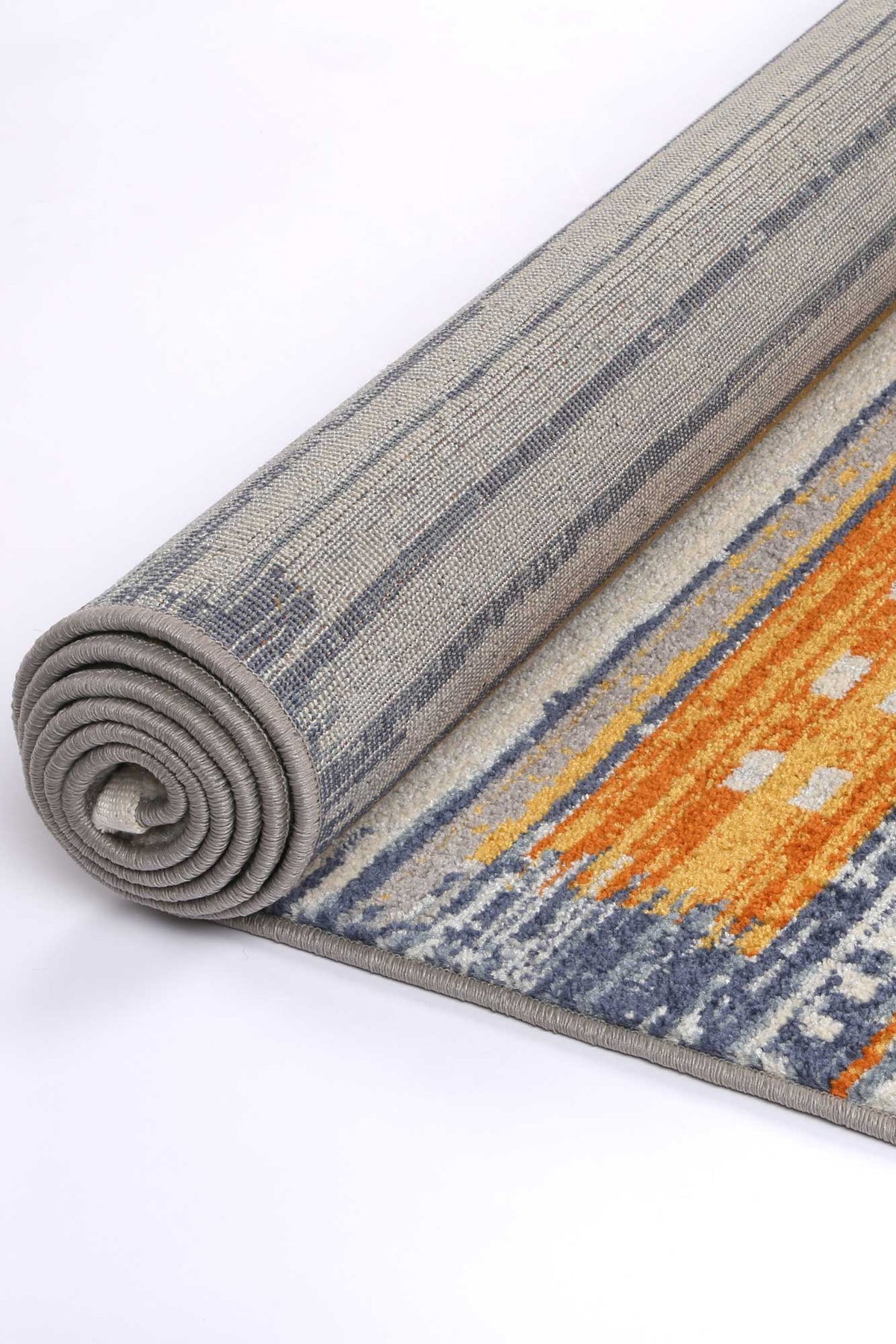 Inca Chuqito Orange Contemporary Rug - INCA11 – view 4