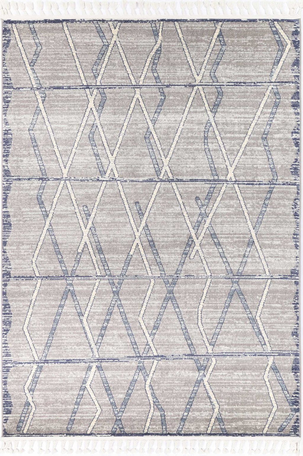 Inca Tupzia Blue & Grey Contemporary Rug - INCA14 full product view