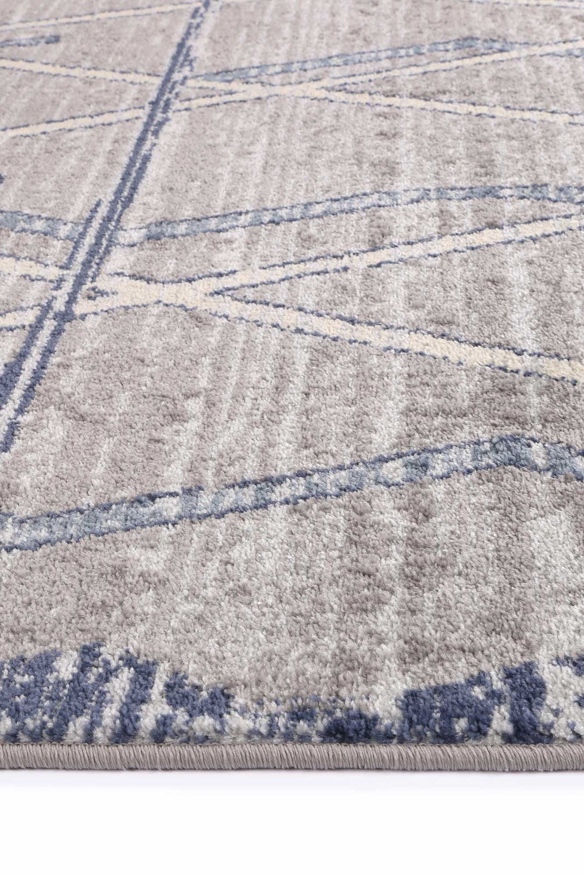 Inca Tupzia Blue & Grey Contemporary Rug - INCA14 – view 2