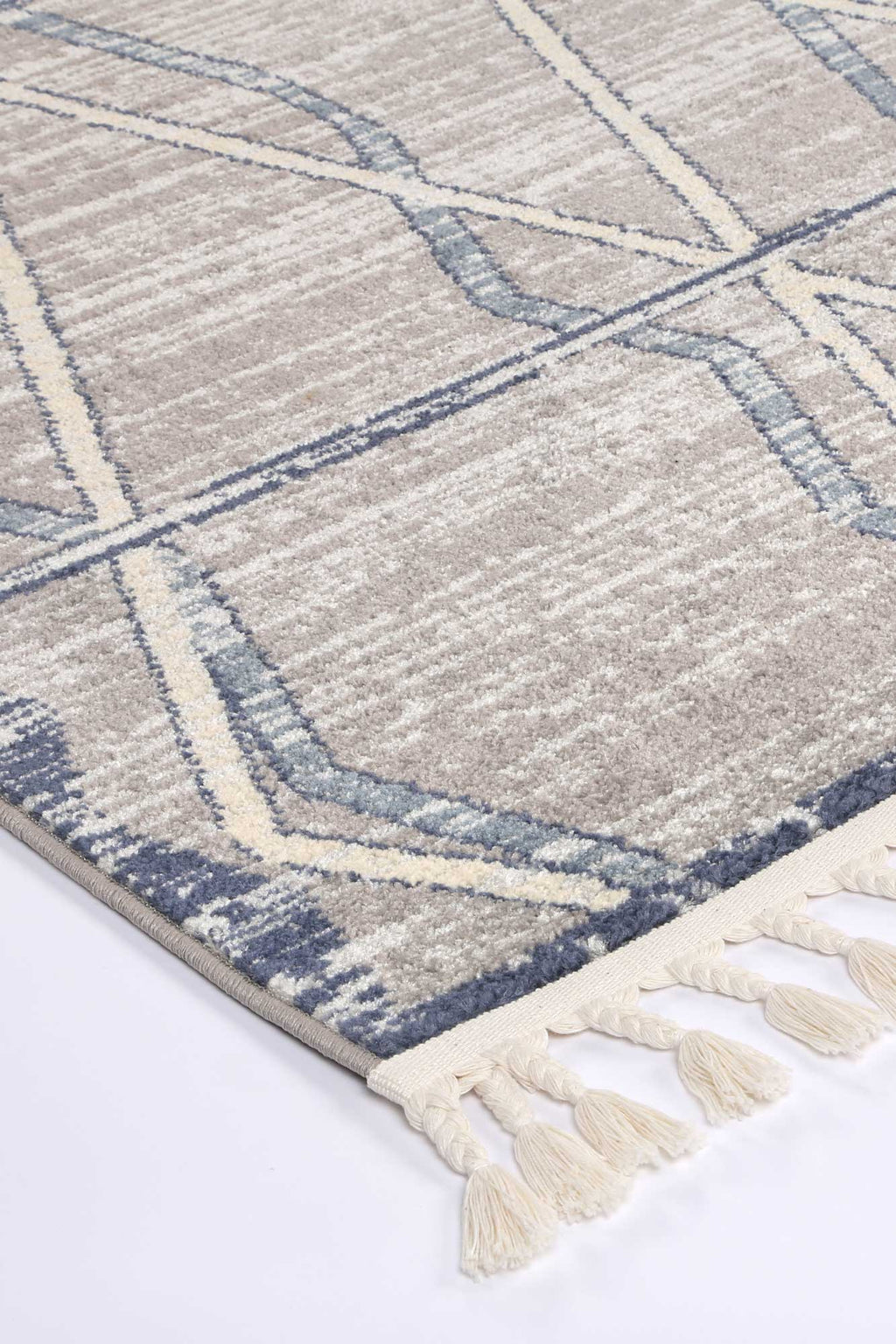Inca Tupzia Blue & Grey Contemporary Rug - INCA14 – view 3