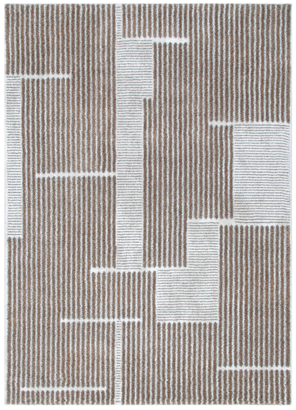 Indulgence Geo Lines Beige Grey Rug - INDU002 – view 2
