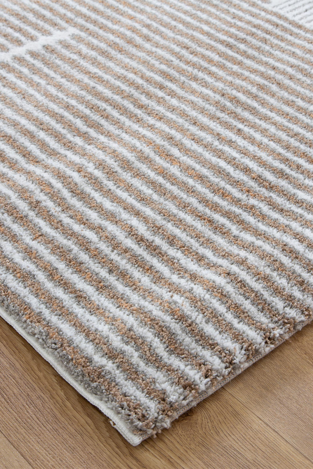 Indulgence Geo Lines Beige Grey Rug - INDU002 – view 5