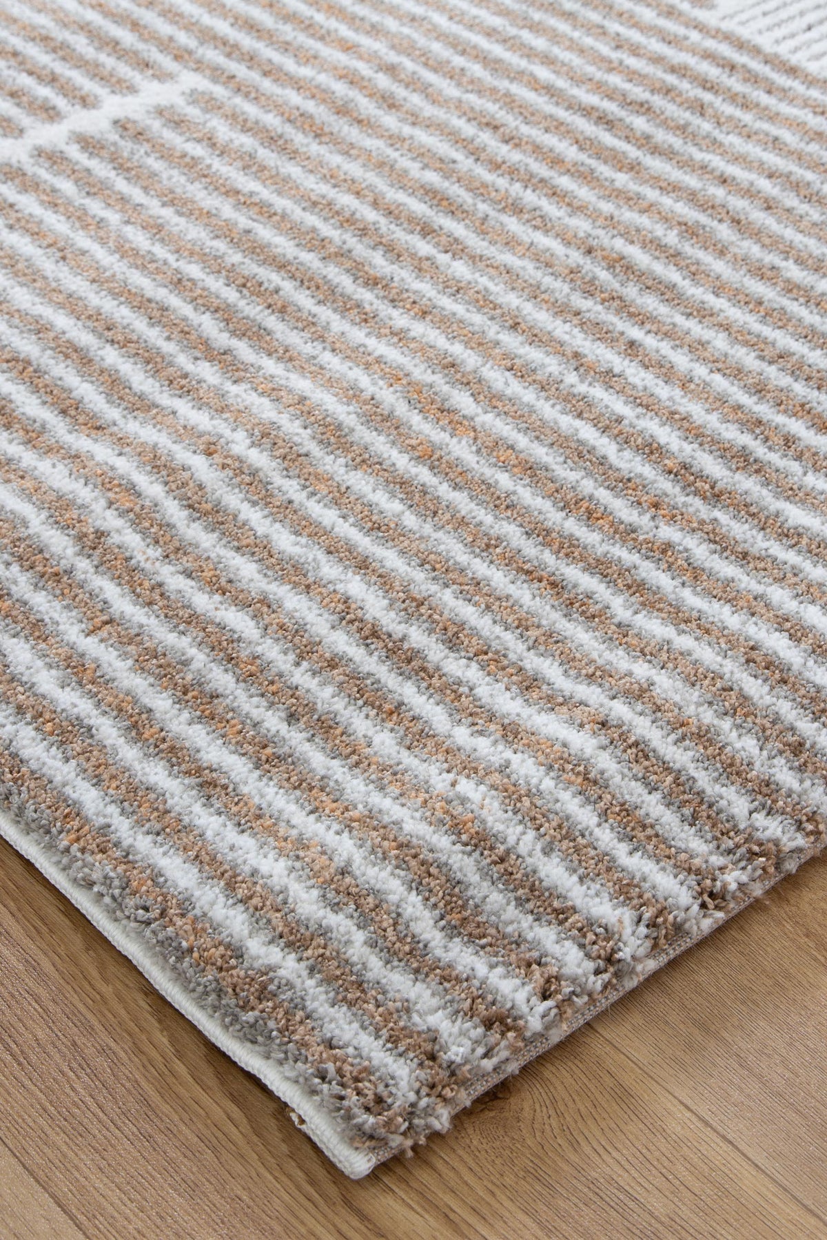 Indulgence Geo Lines Beige Grey Rug - INDU002 – view 5
