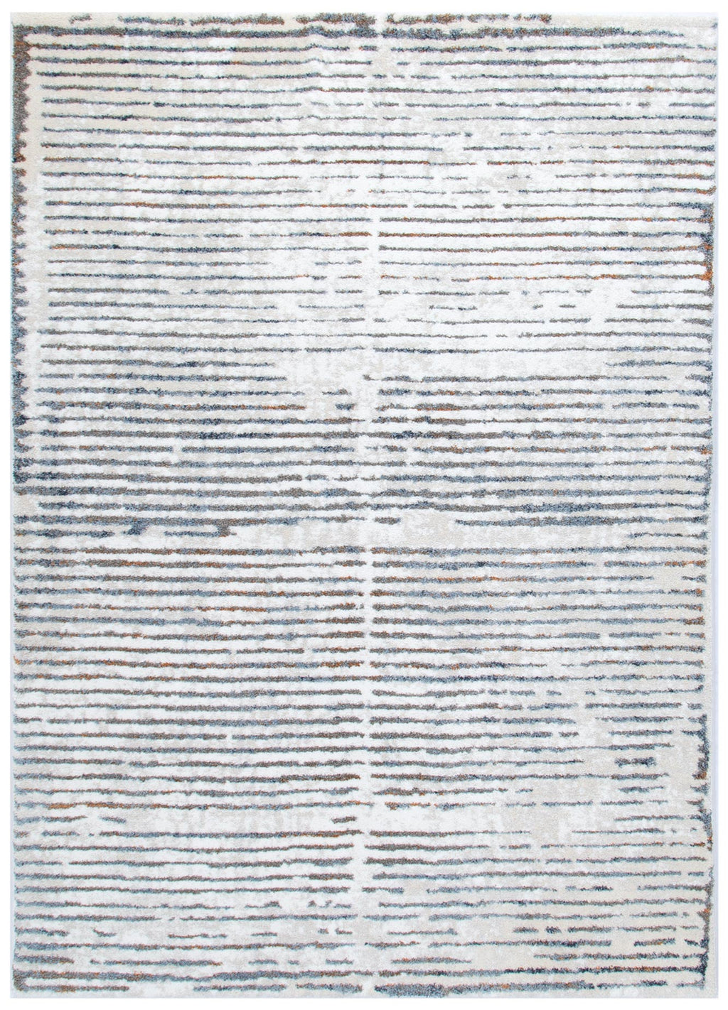 Indulgence Distressed Lines Blue Rug - INDU005 – view 2