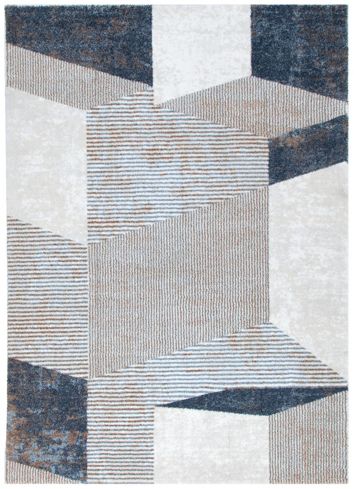 Indulgence Geometric Shapes Blue Multi Rug - INDU006 – view 2