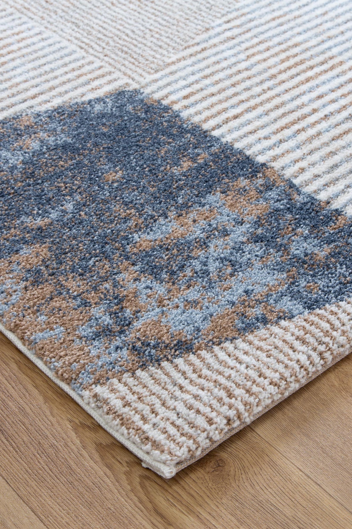 Indulgence Geometric Shapes Blue Multi Rug - INDU006 – view 3