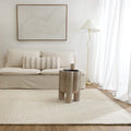 Canyon Ivory Carved Rug - CANYON05 styled with furniture