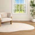 Nessa N400 Ivory Jellybean Rug styled with furniture