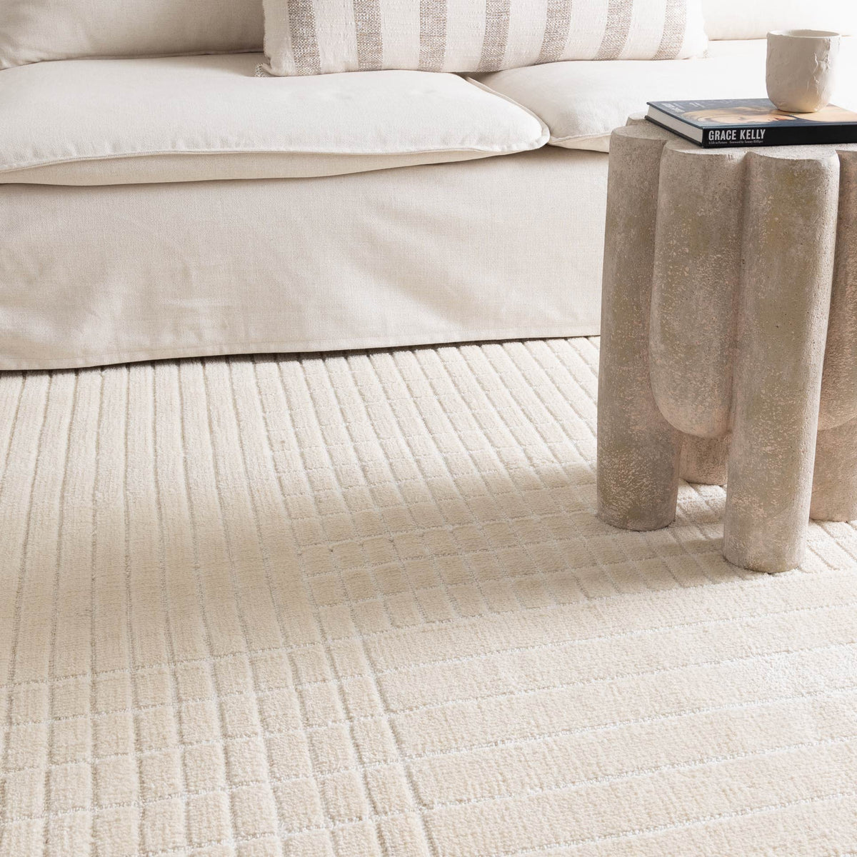 Canyon Ivory Carved Rug - CANYON05 – view 5