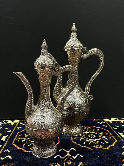 Ibrik Pot-The Ibrik Pot is an essential tool for brewing traditional, Turkish coffee. The design allows for efficient heat transfer and optimal extraction of flavor, ensuring the richest, most aromatic cup of coffee.-Bazaar G Rugs N Gifts