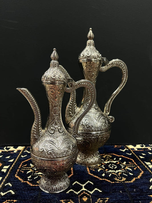 Ibrik Pot-The Ibrik Pot is an essential tool for brewing traditional, Turkish coffee. The design allows for efficient heat transfer and optimal extraction of flavor, ensuring the richest, most aromatic cup of coffee.-Bazaar G Rugs N Gifts
