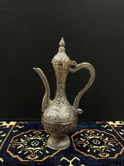 Ibrik Pot-The Ibrik Pot is an essential tool for brewing traditional, Turkish coffee. The design allows for efficient heat transfer and optimal extraction of flavor, ensuring the richest, most aromatic cup of coffee.-Bazaar G Rugs N Gifts
